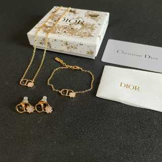 Dior Liora Mini CD Pearl Accent Stud Earrings