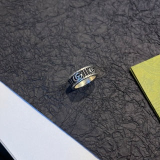 Gucci Engraved Double G Band Ring