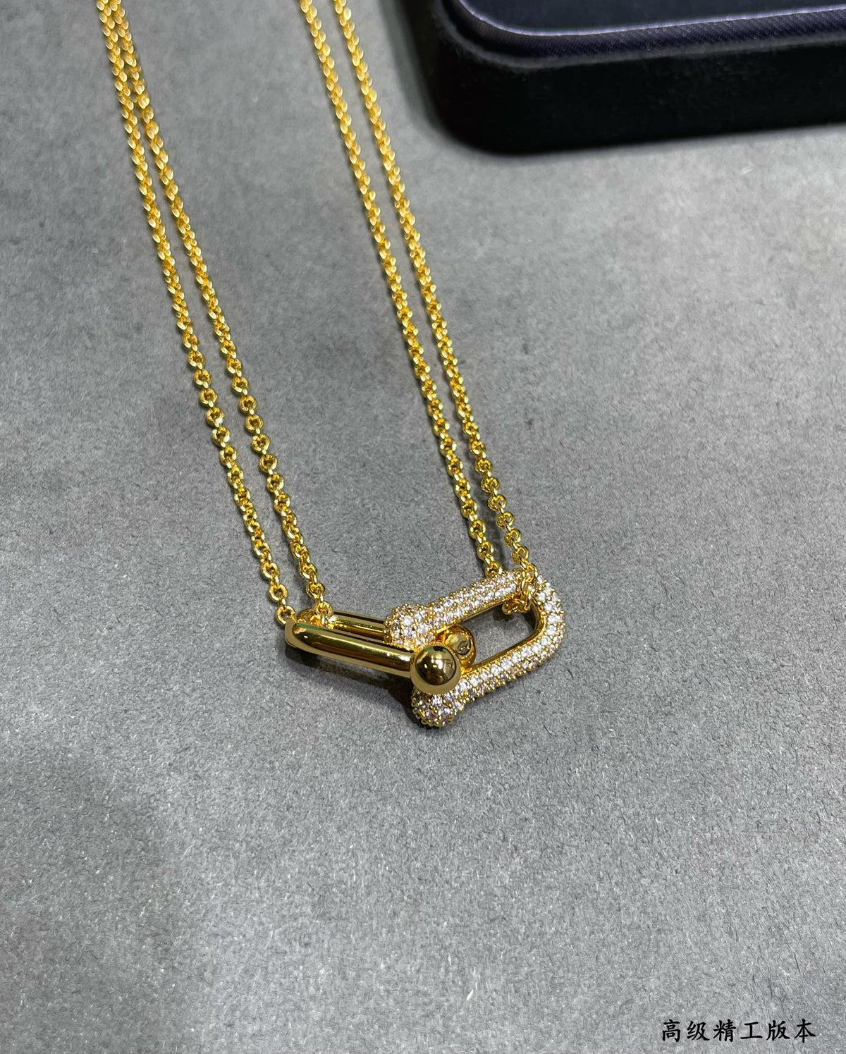 Tiffany HardWear Large Double Link Pendant with Pavé Diamonds