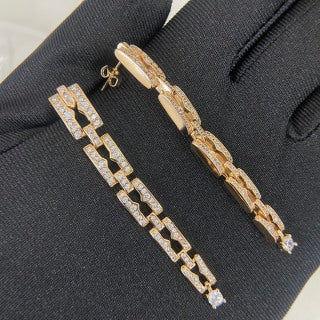 Bvlgari Crystal Geometric Link Bracelet – Elegant Luxury Jewelry