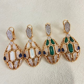 Bvlgari Emerald Statement Drop Earrings – Elegant Luxury Jewelry
