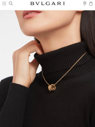 Bvlgari Gold Double Circle Pendant Necklace – Elegant Luxury Jewelry