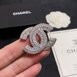 CHANEL Radiant Crystal Edge CC Brooch