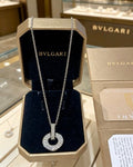 Bvlgari Crystal Circle Pendant Necklace – Elegant Luxury Jewelry