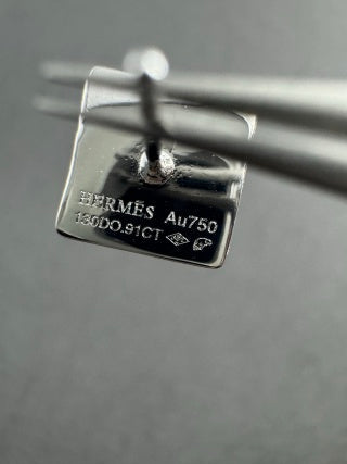 Hermès Polished V-Frame Stud Earrings