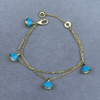 Bvlgari Blue Fan Charm Bracelet – Elegant Luxury Jewelry