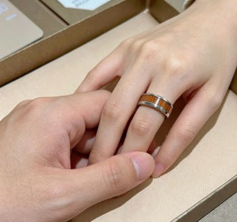 Bvlgari Silver Brown Accent Band Ring – Elegant Luxury Jewelry