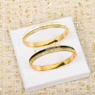 Dior Liora Crystal Edge Open Cuff Bracelet