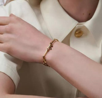 Dior Ribbon Bow Link Bracelet