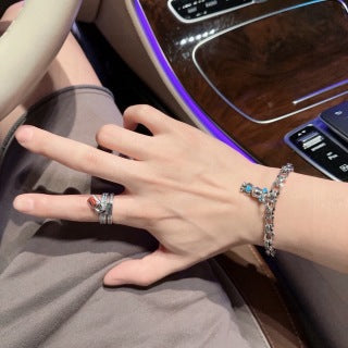 Louis Vuitton Aquamarine Charm Link Bracelet