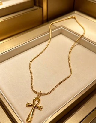 Bvlgari Ankh Gold Pendant Necklace – Elegant Luxury Jewelry