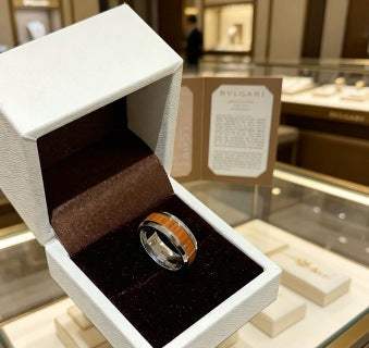 Bvlgari B.zero1 Brown Ceramic Spiral Ring – Elegant Luxury Jewelry