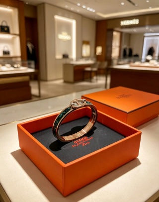 Hermès Lizard Leather Clic H Bracelet