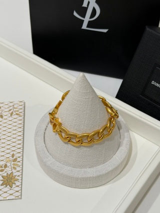 YSL Cassandre Luxe Chain Cuff Bracelet
