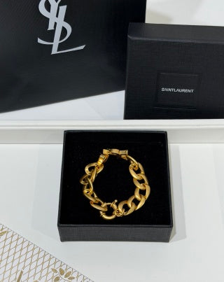 YSL Cassandre Luxe Chain Cuff Bracelet