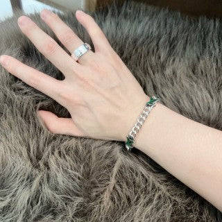 Louis Vuitton Monogram Wave Silver Band Ring
