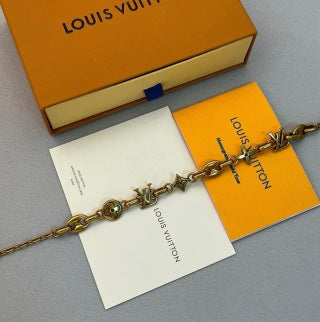 Louis Vuitton Vintage Monogram Charm Link Bracelet