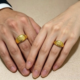 Gucci Interlocking G Engraved Dome Ring