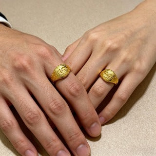 Gucci Interlocking G Engraved Dome Ring